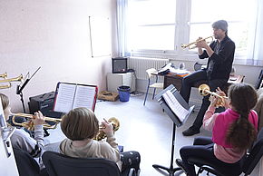 Cours de trompette au Conservatoire - Agrandir l'image
