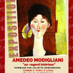 Affiche de l'exposition Amedeo Modigliani du 1er au 16 avril à La Rochette