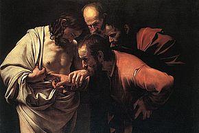 Photo de la peinture "L'incrédulité de Saint Thomas" par Le Caravage
