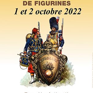 Affiche de l'exposition-concours de figurines, les 1er et 2 octobre 2022 à Rubelles