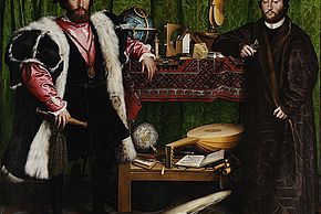 Peinture de Hans Holbein, The younger - the ambassadors