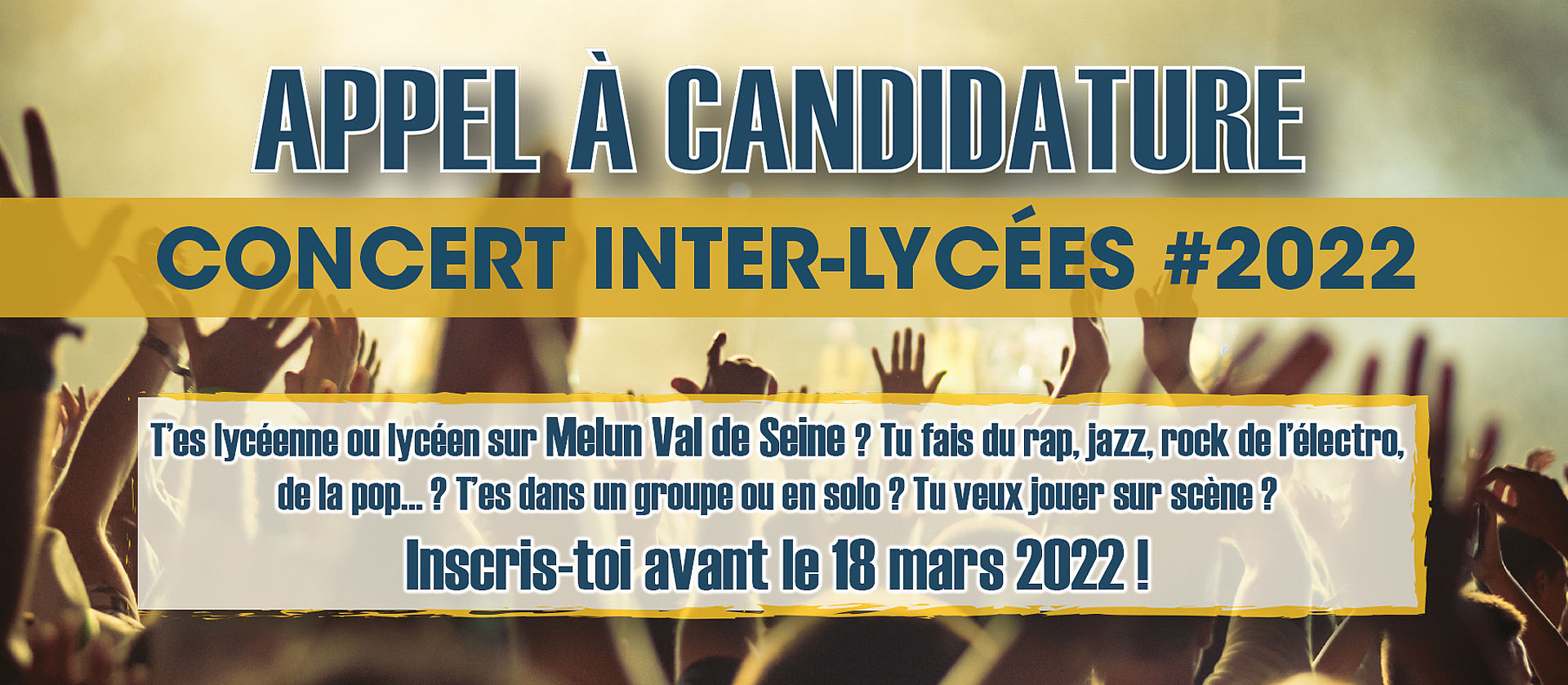 Appel à candidatures concert Inter-Lycées 2022